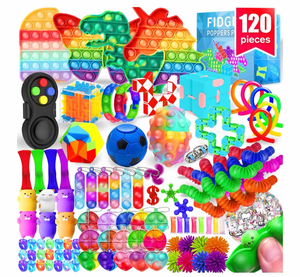 lot 19047 image: MOZACI Fidget Toys, 75 Pack Fidgets Set Stocking Stuffers for Kids Party Favors Autism Sensory Toy Bulk Adults Kids Boys Girls Teens Stress Autistic ADHD Anxiety Carnival Treasure Classroom Prizes - Retail $39