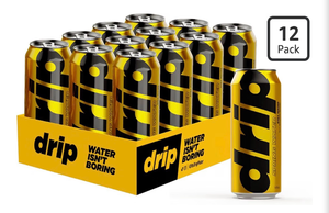 lot 19056 image: Drip Natural Spring Water 12 Pack 16 oz Cans Exp9152027 - Retail $40