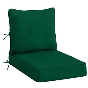 lot 19061 image: Olefin Deep Seat Cushion Set of 2, Water Resistant Patio Dark Green 23x26x4 - Retail $1,228