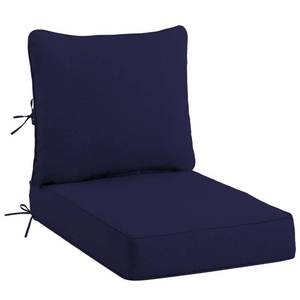 lot 19063 image: Olefin Deep Seat Cushion, Water Resistant Patio Cushion Navy Blue 24x24x4 - Retail $35