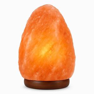 lot 19073 image: Himalayan Glow Natural Himalayan Salt Lamp, Crystal Salt Lamps, Real Wood Base with Dimmer Switch, Handmade Salt Lamp, Gift Lamp, Holiday Gift, ETL Certified  6-8 LBS - Retail $40