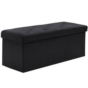 lot 19101 image: BRIAN & DANY 43 Inches Folding Storage Ottoman Bench, Velvet Ottoman with Storage for Living Room, Bedroom, Entryway, Ottoman Foot Rest, End of Bed Bench (Black) - Retail $57