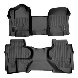lot 19104 image: SMARTLINER Custom Floor Mats 2 Row Liner Set for 2014-2018 Chevrolet Silverado 1500 - Retail $184