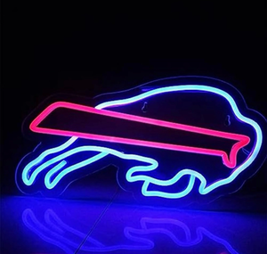 lot 19138 image: Neon Sign for Buffalo Wall Decor,Man Cave Beer Bar Pub,Game Room,Garage,Christmas Birthday Party Decor Gift - Retail $26