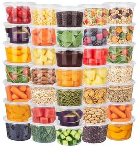 lot 19144 image: NESCCI 72 Sets (144-Piece) Deli Containers with Lids,12oz X 72 Set Each - Retail $24