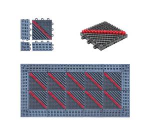 lot 19147 image: PFYELYI Outdoor doormats,Entrance mat,Double Door mats Outdoor.Boot scrapers with Brushes Outdoor.Splicing Interlocking,Non-Slipdust-Removing,Waterproof Outdoor mat.��35.4X 17.7�� - Retail $19