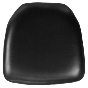 lot 19178 image: Flash Furniture Hard Black Vinyl Chiavari Chair Cushion - Retail $93