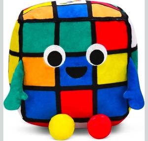 lot 19184 image: Rubiks Cube Plush Toy with Googly Eyes and Tongue - Retail $19