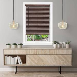 lot 19202 image: Achim GII Luna Indoor Cordless Mahogany Vinyl Light Filtering Window Venetian Blind  64  L x 30  W - Retail $67