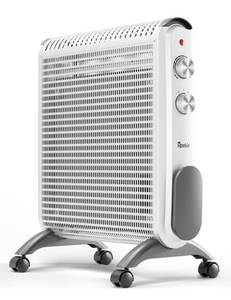 lot 19213 image: Reekie Electric Space Heaters for Indoor Use Large Room, 1500W Convection Mica Panel Heater with Thermostat, Fast Heating, Quiet, Safety Protection, Portable Heater for Bedroom Office Garage, White - Retail $120