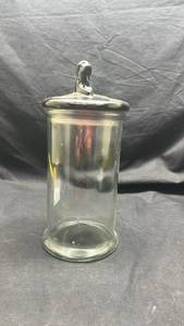 lot 275 image: Glass Apothecary Jar with Ceramic Lid and Finial