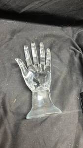 lot 302 image: The Hand that Rocks the Cradle Clear Plastic Hand Form Display Mannequin