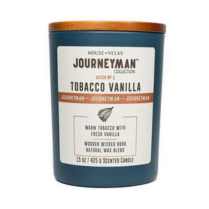 lot 18801 image: House of Velas Journeyman Tobacco Vanilla Scented Candle 15oz