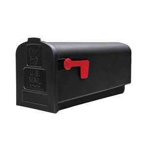 lot 18824 image: Architectural Mailboxes Parsons Plastic Post-Mount Mailbox Black, (Mailbox Only)