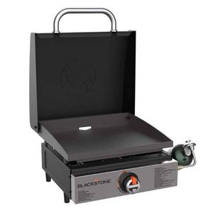 lot 18867 image: Blackstone 17 Inch Portable Griddle with Hood Model 8125230  Retail $163.20