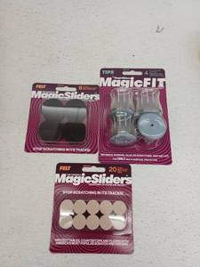 lot 18874 image: Lot Of Miscellaneous Magic Sliders Clear Leg Tips 1-14 - 1-38 In. Round
