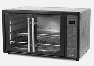 lot 18877 image: Oster Extra Large Single Pull French Door Turbo Convection Toaster Oven