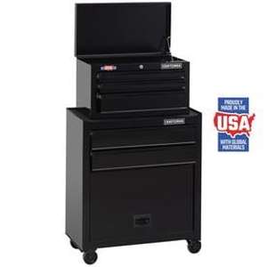 lot 18887 image: Craftsman 1000 Series 26.5-in Tool Chest Combo CMST22653BK  Retail $99