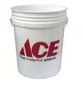 lot 18889 image: Ace White 5 Gallon Bucket with Handle, 3 Pack