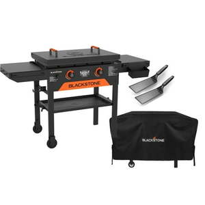 lot 18895 image: Blackstone 28 Omnivore Propane Griddle Bundle- Retail $488