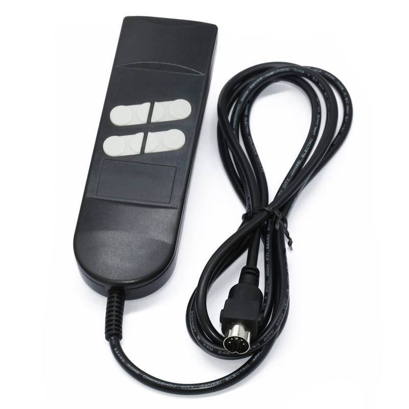 lot 1120 image: CEDINQII UPDown 4 Button 5PIN Roll line 180° Electric Sofa Remote Hand Control for Lift Chair or Power Recliner Retail $24