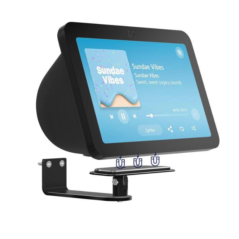 lot 1119 image: WAWXH1314 Wall Mount for Show 8, Adjustable, Easy Installation, Magnetic Bracket (Black) Retail $32