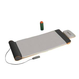lot 1004 image: Homedics Yoga Fitness Back and Lumbar Stretching Mat with Air Compression and 3 Levels of Intensisty, Silver - Retail $350