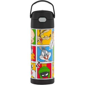 lot 1015 image: Thermos 16 oz. Kid s Funtainer Stainless Steel Water Bottle - Looney Tunes - Retail $28