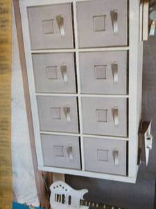 lot 1024 image: Onin Room Divider with 8 Storage Bins  Costco httpsshare.googleH3BEfyTarRNPEV5T5 - Retail $189
