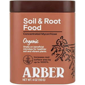 lot 1069 image: Arber Organic Soil & Root Food with Mycorrhizae 4oz Enhances Plant Growth, Mycorrhizal Inoculant, Non-GMO - Retail $25