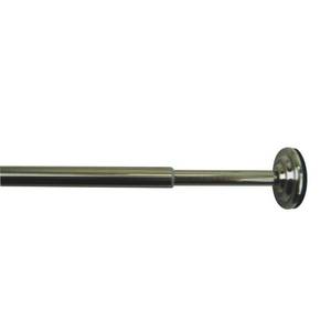 lot 1078 image: Versailles - Tension Curtain Rod  Adjustable Length  Tool-Free Installation from 15  to 24   Silver - Retail $12