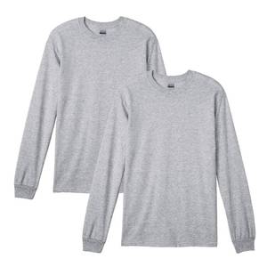 lot 1090 image: Gildan Adult DryBlend Long Sleeve T-Shirt, Style G8400, 2-Pack, Sport Grey, Medium - Retail $18