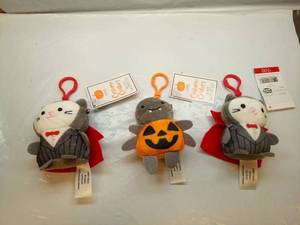 lot 1109 image: Costume Critters Halloween Plush Keychain Ornaments Set of 3 - Retail $16