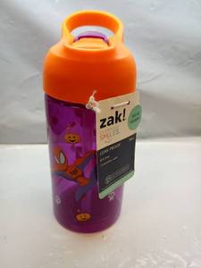 lot 1111 image: Zak Everyday Smiles 16oz Leak-Proof Water Bottle Halloween - Retail $12