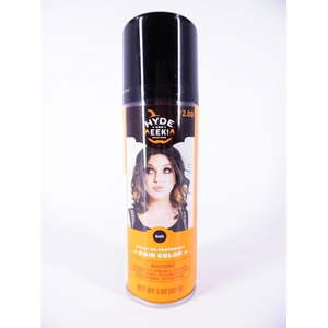 lot 1113 image: Set of 6- Hyde and EEK Boutique Black Halloween Spray-on Temporary Hair Color  3 oz. Each. All sealed.  - Retail $18