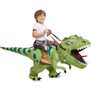 lot 1124 image: One Casa Halloween Inflatable Dinosaur Costume Kids,Blow Up T Rex Suit Boys Girls (7-10YRS,With Hat) - Retail $45