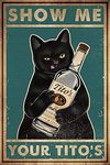 Diamond Painting Cat "Show Me Your Tito's" Kit 11.8" x 15.75" Retail $15