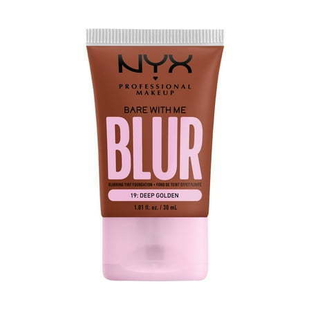 lot 125 image: NYX Professional Makeup Bare with Me Blur Skin Tint Foundation  Medium Coverage  Deep Golden - Retail $23