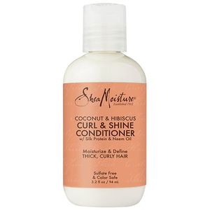 lot 102 image: Lot of 3-  SheaMoisture Coconut & Hibiscus Curl & Shine Conditioner - 3.2 fl oz each (9.6oz total) - Retail $18