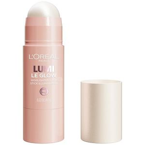 lot 124 image: LOreal Paris Lumi Le Glass Highlighter Stick - 630 Glowy Creme Chic - 0.25oz - Retail $14