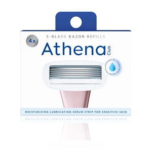 lot 140 image: Athena Club Women s Blade Refills - 4 Count  5-Blade Razor Refills  Moisturizing Serum Strip - Retail $12