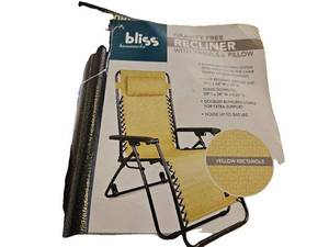 lot 125 image: BLISS GRAVITY FREE RECLINER WITH WHEELS & PILLOW