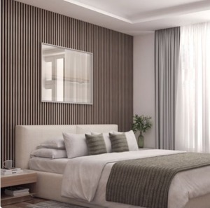 lot 208 image: Artika Sonolok 94 Sound Absorbing Slatted Wall Panel Kit, Pack of 6