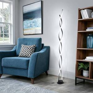 lot 217 image: $137 Modern Floor Lamp, LED Spiral Floor Lamp for Living Room, 3-Color Dimmable Standing Lamp 58 Tall