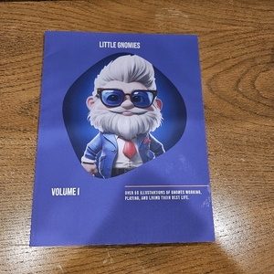 lot 2154 image: Little Gnomies Volume I, a coloring book featuring over 50 illustrations of gnomes.