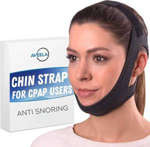 lot 2186 image: Chin Strap for Sleeping and CPAP Users  Anti Snoring Chin Strap, Adjustable Jaw Strap for Sleep Apnea, Stop Snoring Solution for Men and Women, Comfortable Fit to Keep Mouth Closed   Medium