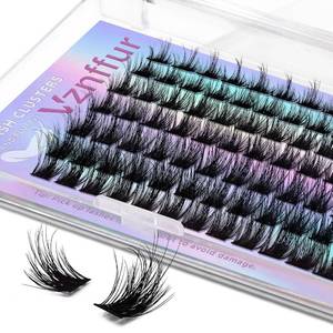 lot 2216 image: Wispy Lash Clusters 3D Fluffy Individual Lashes Natural Cluster Eyelash Extensions 10-18mm Multilayered DIY Eyelash Clusters Super Soft Thin Band Cluster Lashes