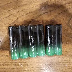 lot 2220 image: 6Pack Button Top 9900mAh Rechargeable 3.7V Li-ion 18650 Replacement Battery