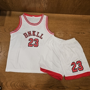 lot 2229 image: 6 Years Youth Basketball 2Piece Set size 120 White