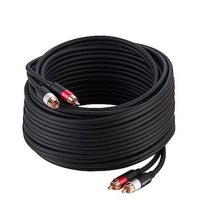 lot 2260 image: Amazon Basics - 2-Male to 2-Male RCA Audio Cable Black - 32.9 ft
